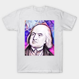 Jeremy Bentham Pink Portrait | Jeremy Bentham Artwork 8 T-Shirt